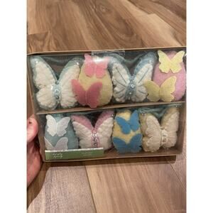 BNIB Easter Spring 6’ Felt Garland Butterflies Easter Eggs‎ Pastel